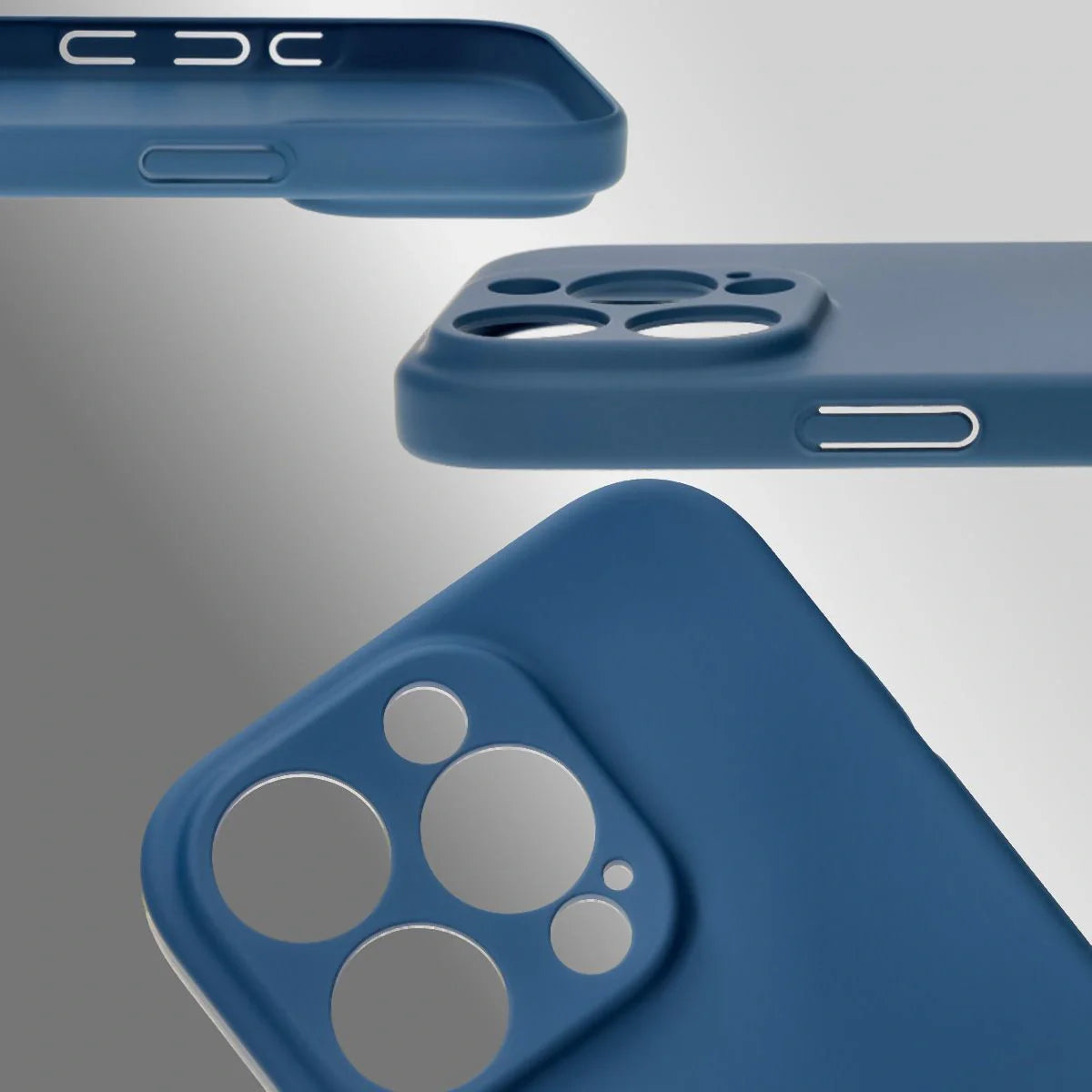 Handyhülle für iPhone 16 Pro, Bizon Case Lupka, Blau