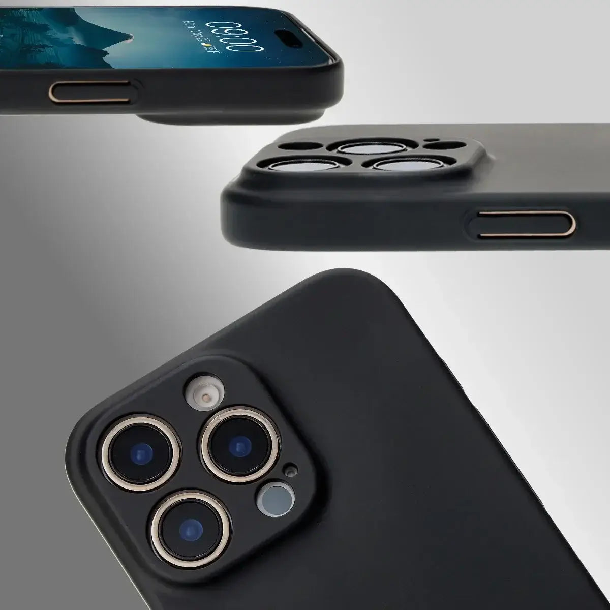 Handyhülle für iPhone 16 Pro Max, Bizon Case Lupka, Schwarz