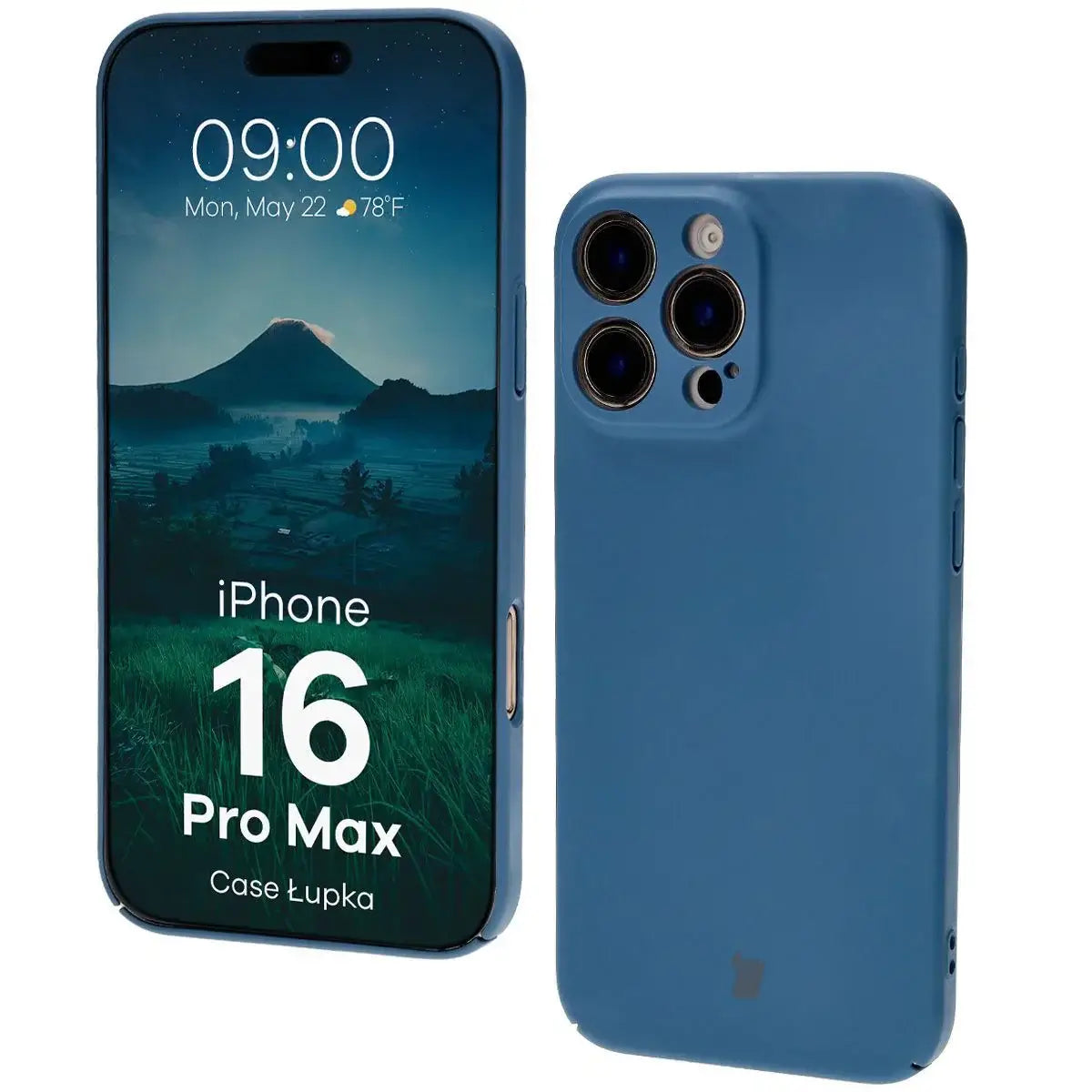 Handyhülle für iPhone 16 Pro Max, Bizon Case Lupka, Blau