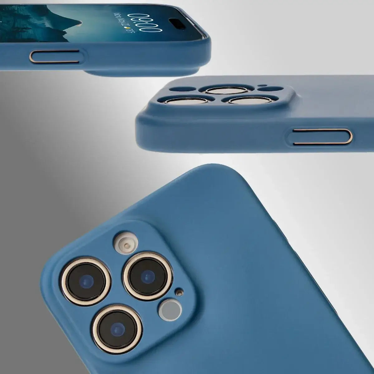 Handyhülle für iPhone 16 Pro Max, Bizon Case Lupka, Blau