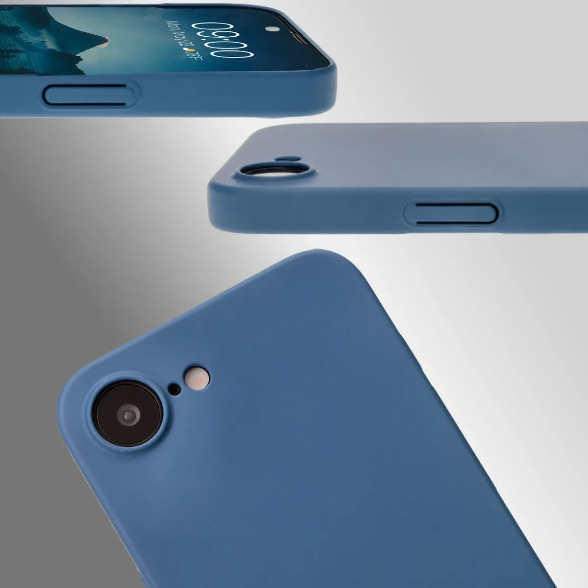 Handyhülle für iPhone 17e / 16e, Bizon Case Lupka, Blau
