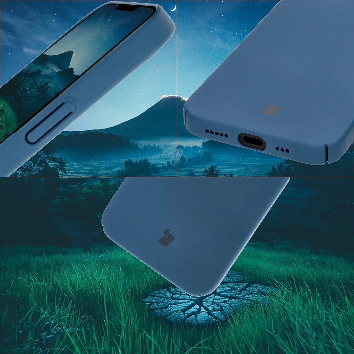Handyhülle für iPhone 17e / 16e, Bizon Case Lupka, Blau