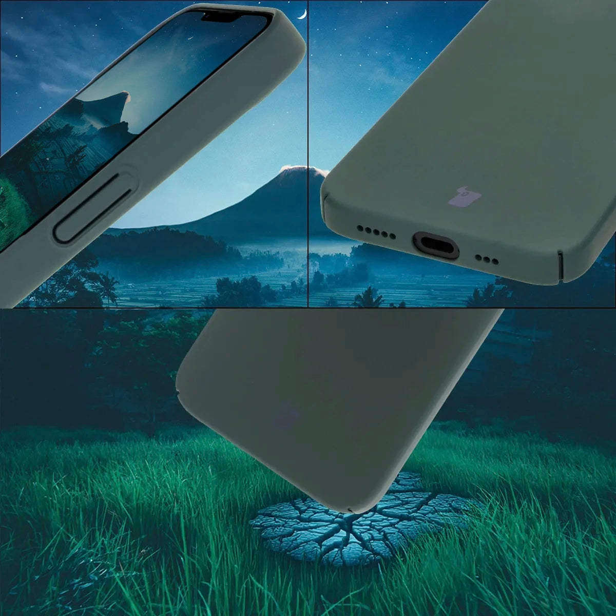 Handyhülle für iPhone 17e / 16e, Bizon Case Lupka, Grün