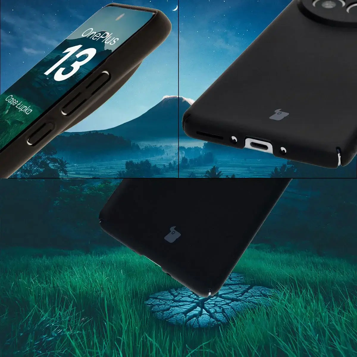 Handyhülle für OnePlus 13, Bizon Case Lupka, Schwarz