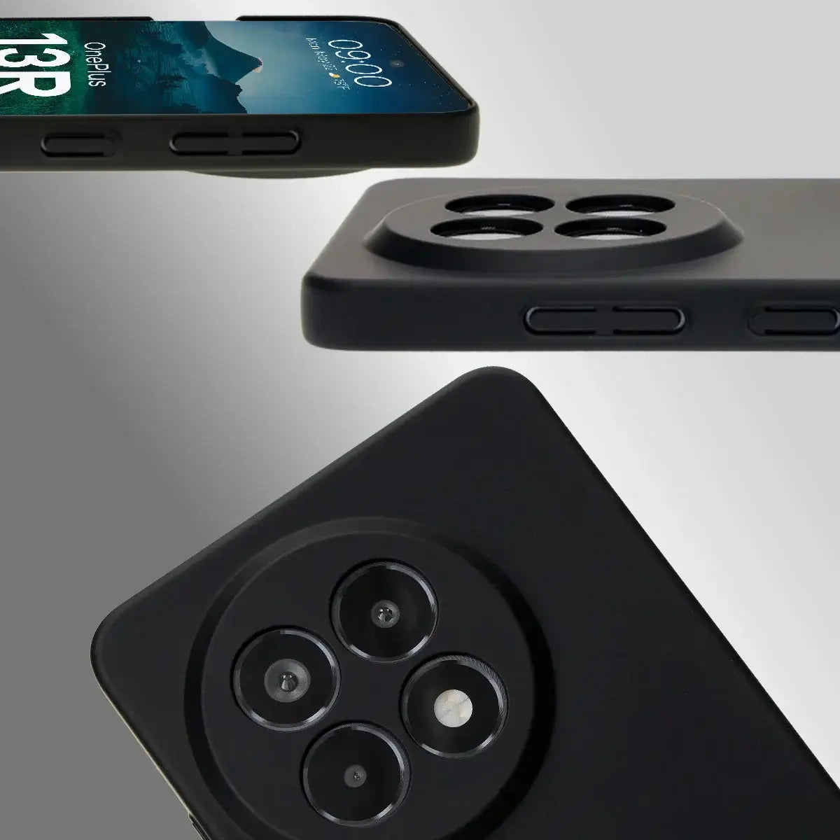 Handyhülle für OnePlus 13R, Bizon Case Lupka, Schwarz