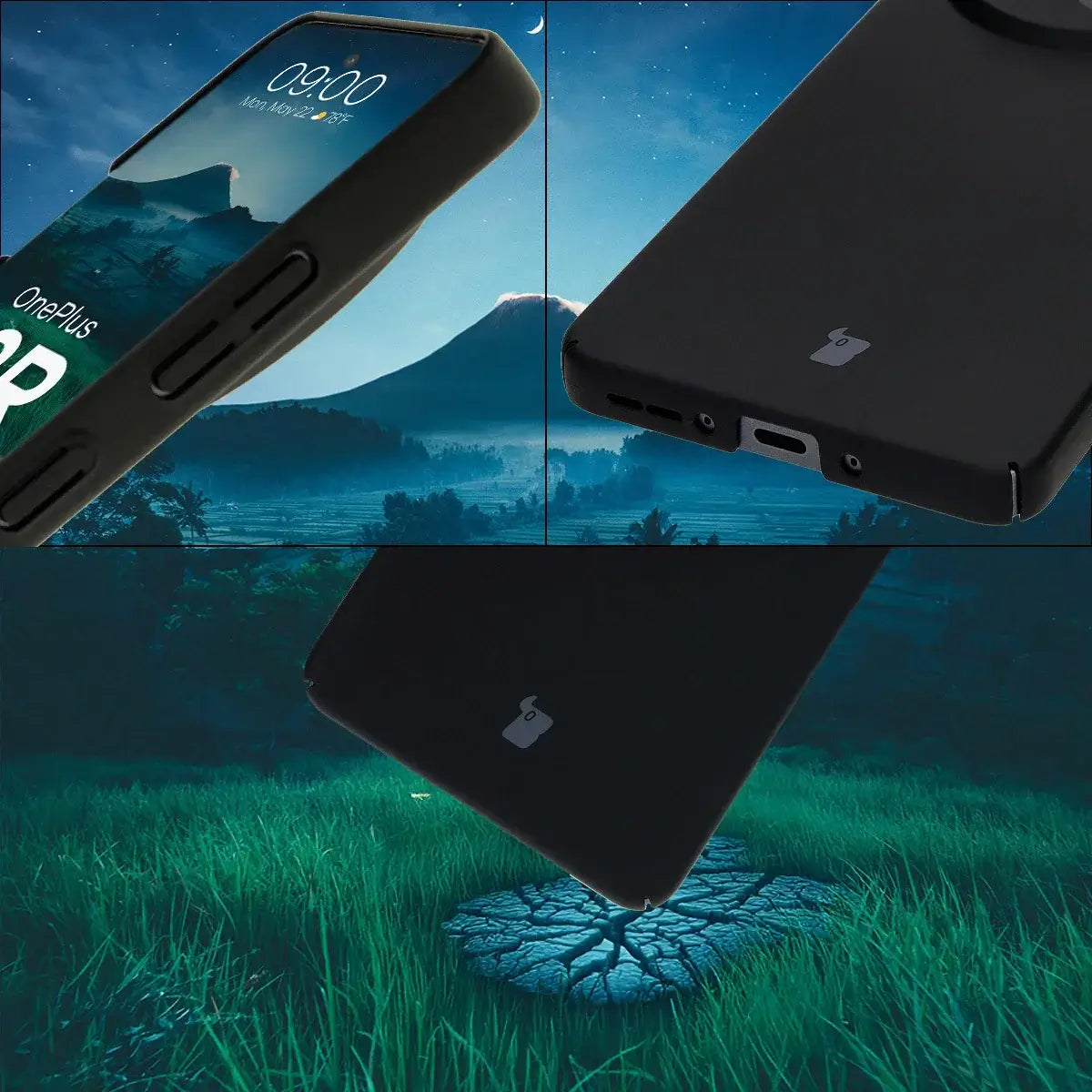 Handyhülle für OnePlus 13R, Bizon Case Lupka, Schwarz