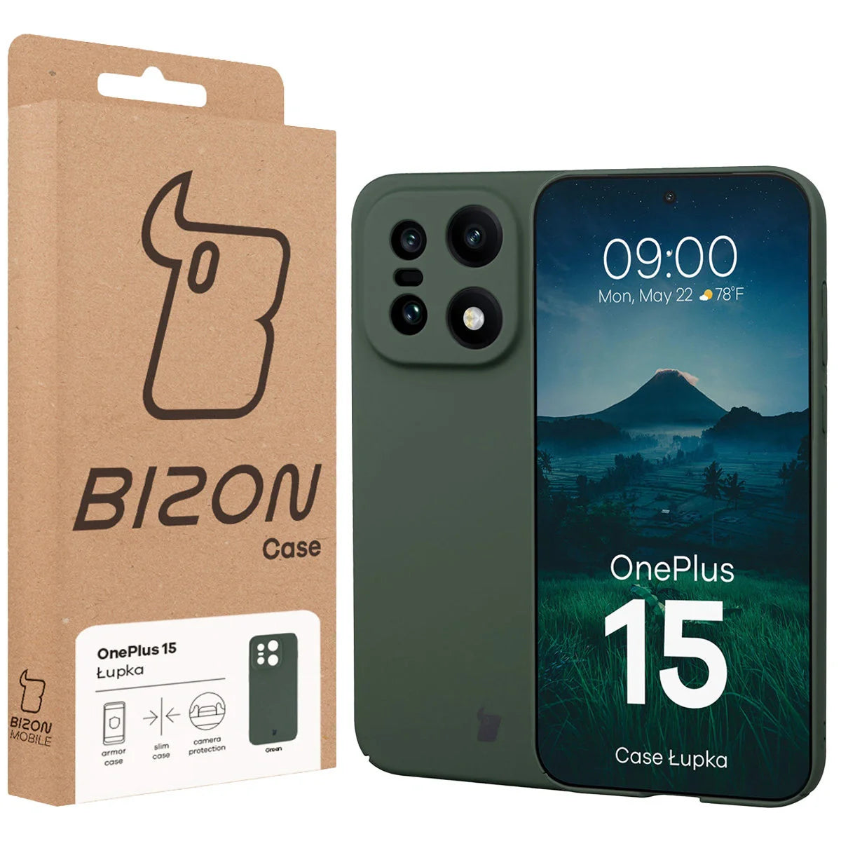 Handyhülle für OnePlus 15, Bizon Case Lupka, Grün