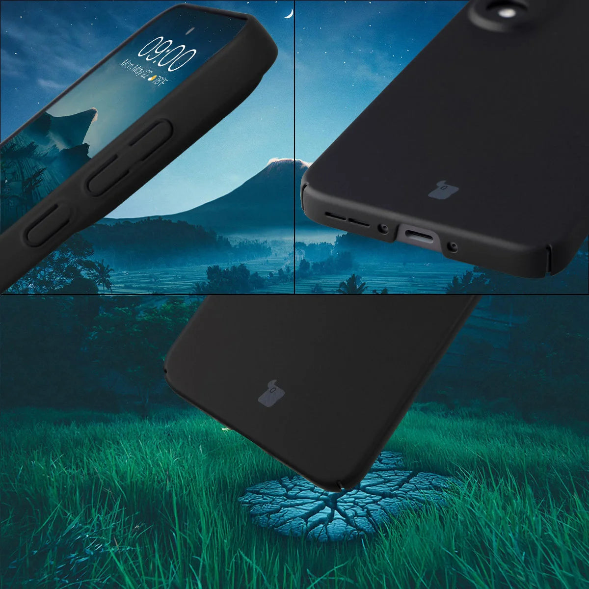 Handyhülle für OnePlus Nord 5, Bizon Case Lupka, Schwarz