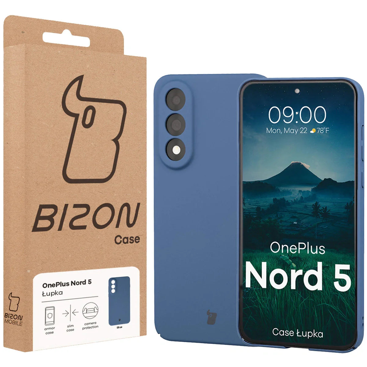 Handyhülle für OnePlus Nord 5, Bizon Case Lupka, Blau