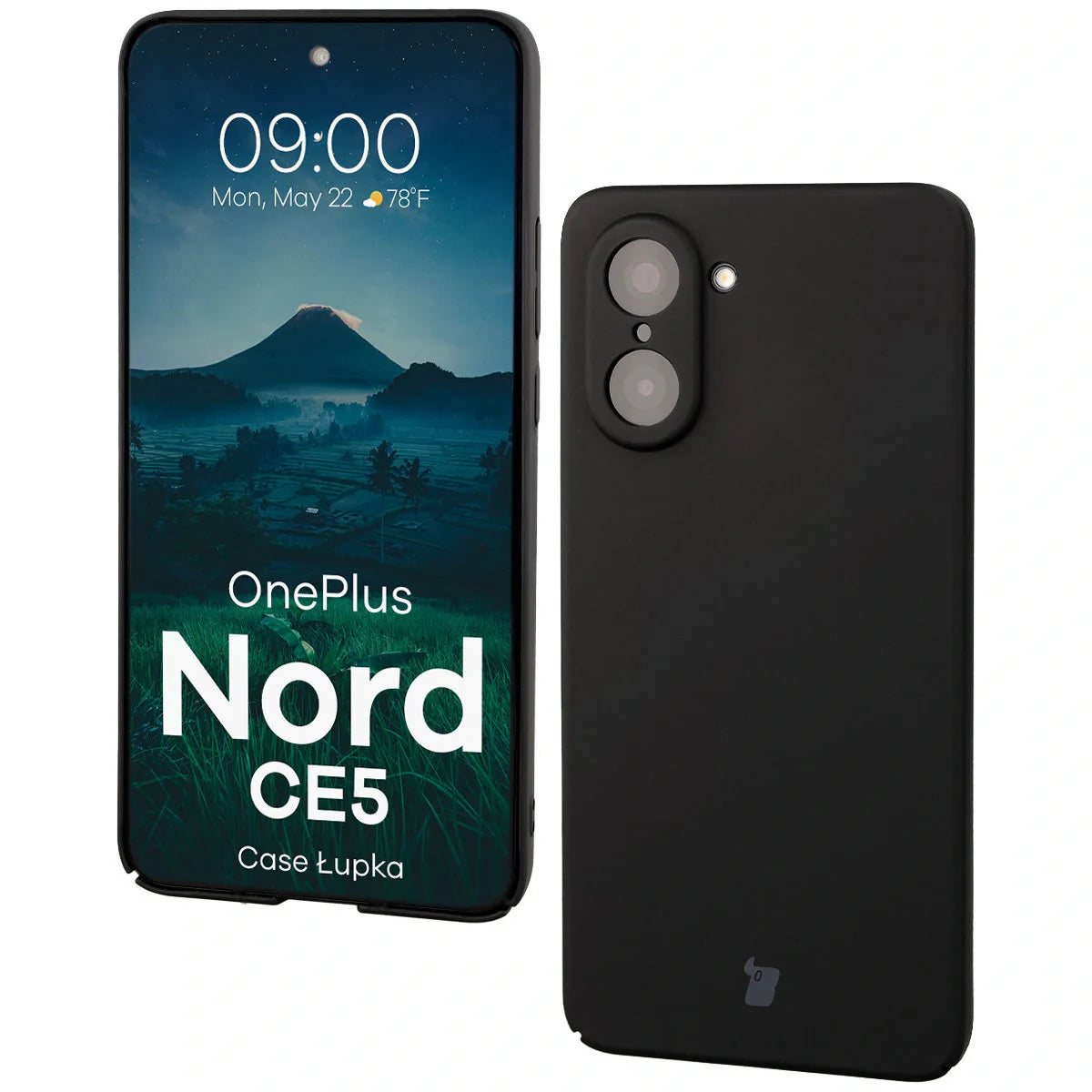 Handyhülle für OnePlus Nord CE5 5G, Bizon Case Lupka, Schwarz