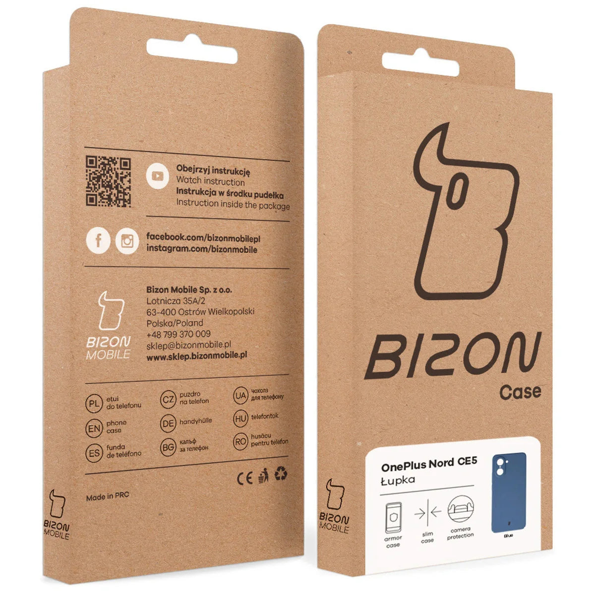 Handyhülle für OnePlus Nord CE5 5G, Bizon Case Lupka, Blau