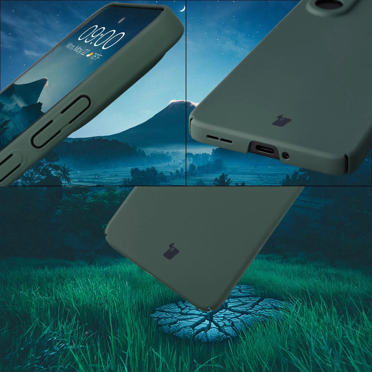 Handyhülle für OnePlus Nord CE5 5G, Bizon Case Lupka, Grün