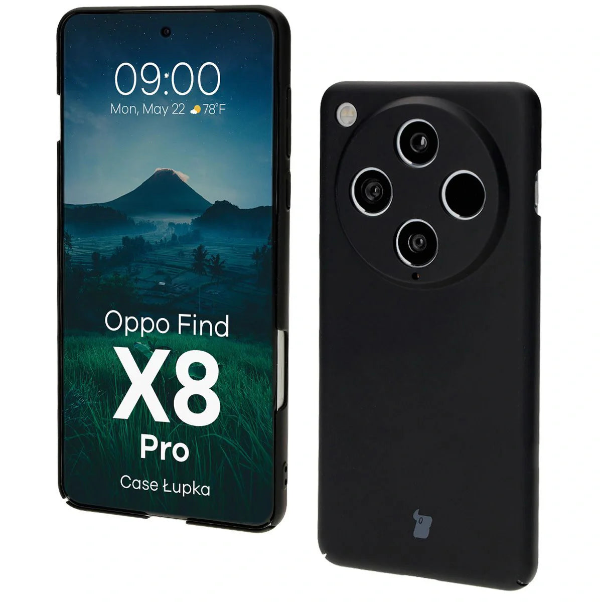 Handyhülle für Oppo Find X8 Pro, Bizon Case Lupka, Schwarz