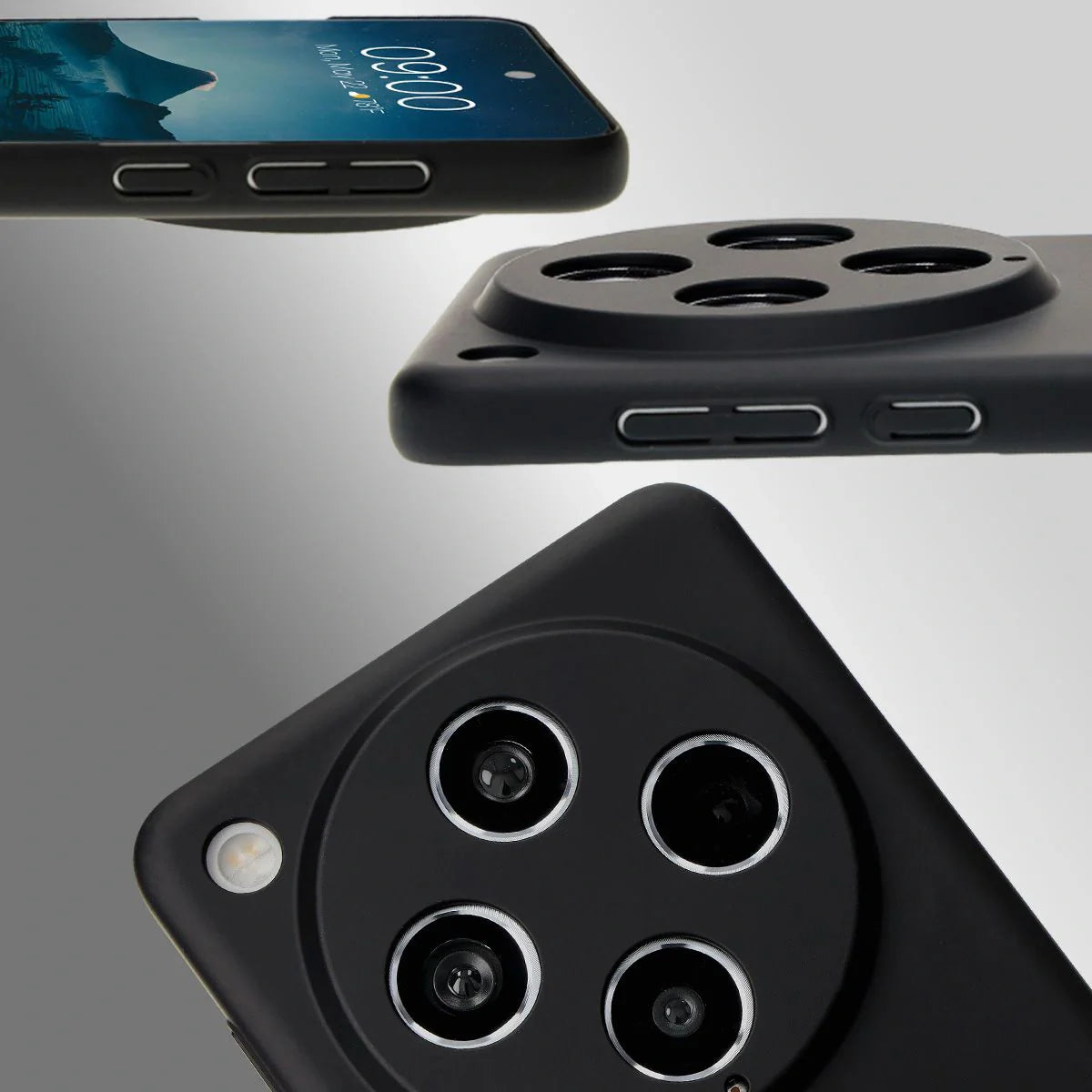 Handyhülle für Oppo Find X8 Pro, Bizon Case Lupka, Schwarz