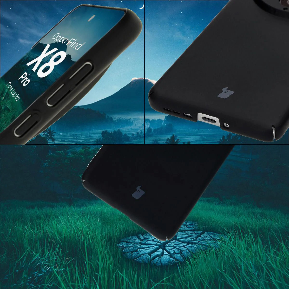 Handyhülle für Oppo Find X8 Pro, Bizon Case Lupka, Schwarz