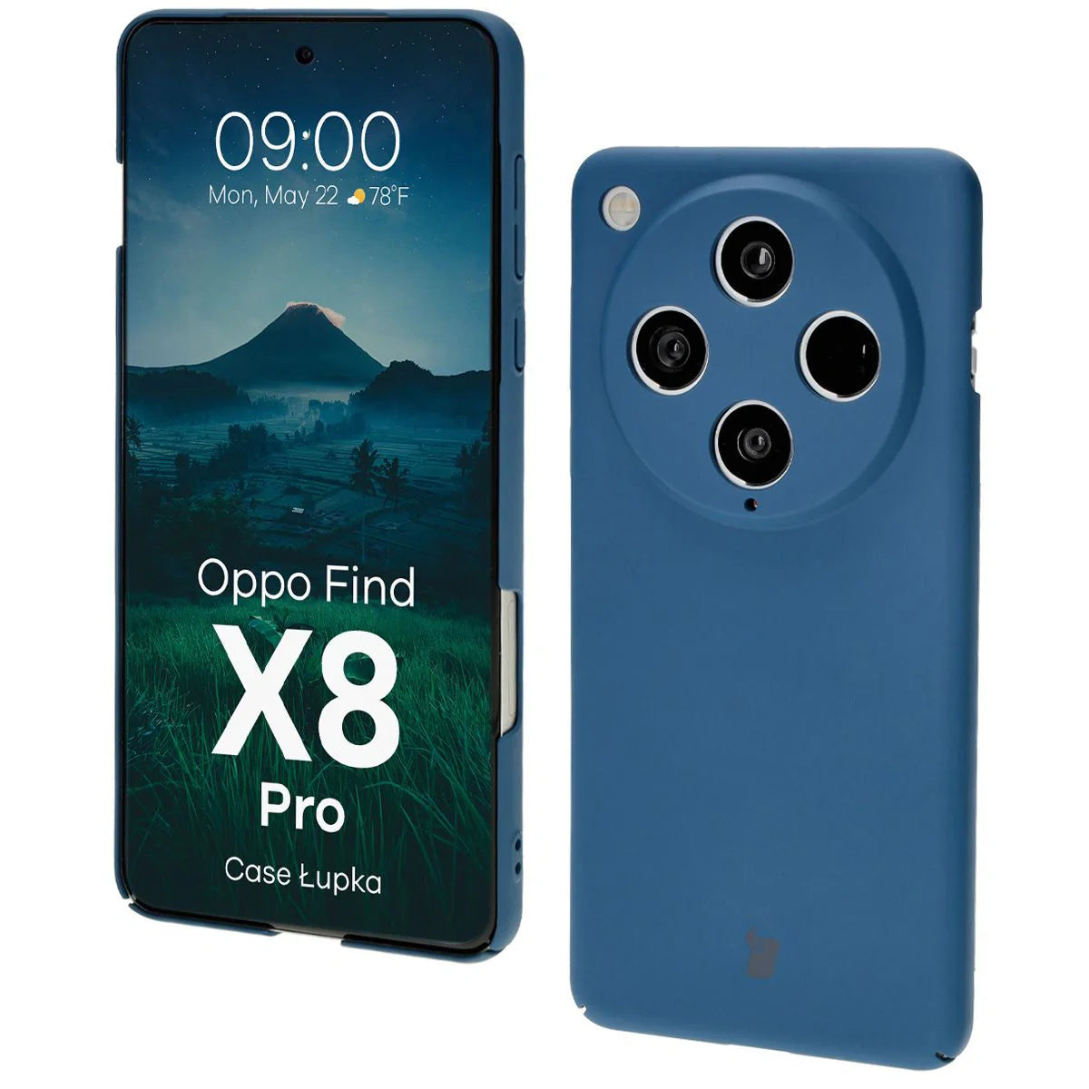 Handyhülle für Oppo Find X8 Pro, Bizon Case Lupka, Blau
