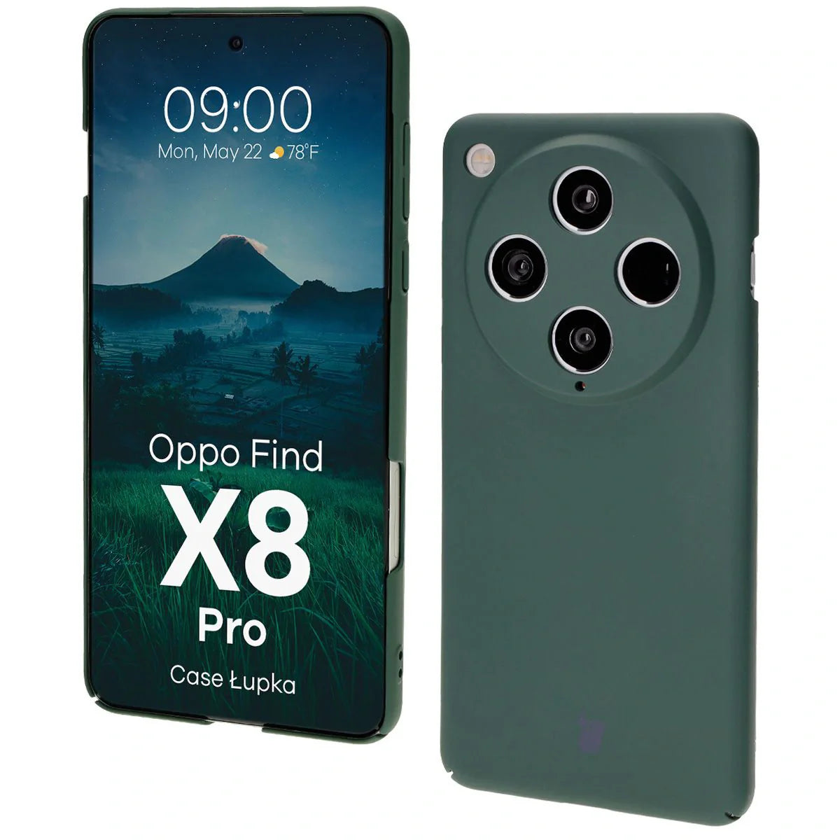Handyhülle für Oppo Find X8 Pro, Bizon Case Lupka, Grün