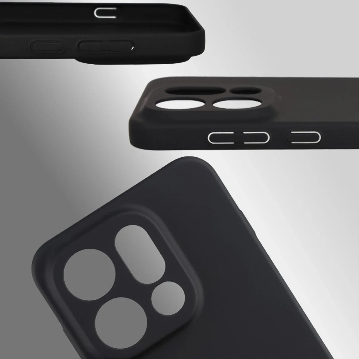Handyhülle für Oppo Find X9, Bizon Case Lupka, Schwarz