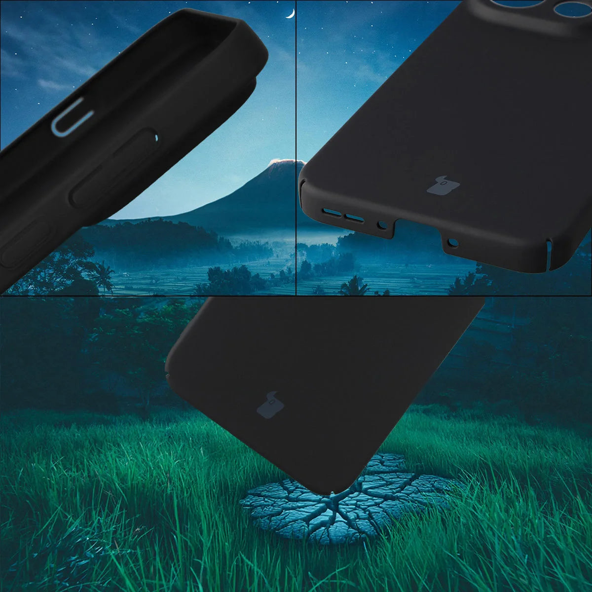 Handyhülle für Oppo Find X9, Bizon Case Lupka, Schwarz