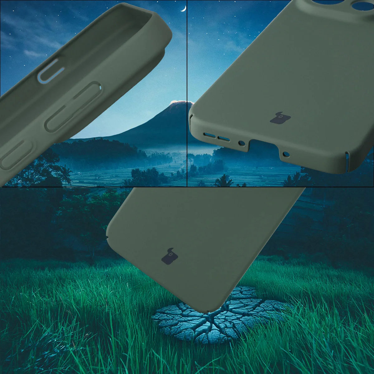 Handyhülle für Oppo Find X9, Bizon Case Lupka, Grün