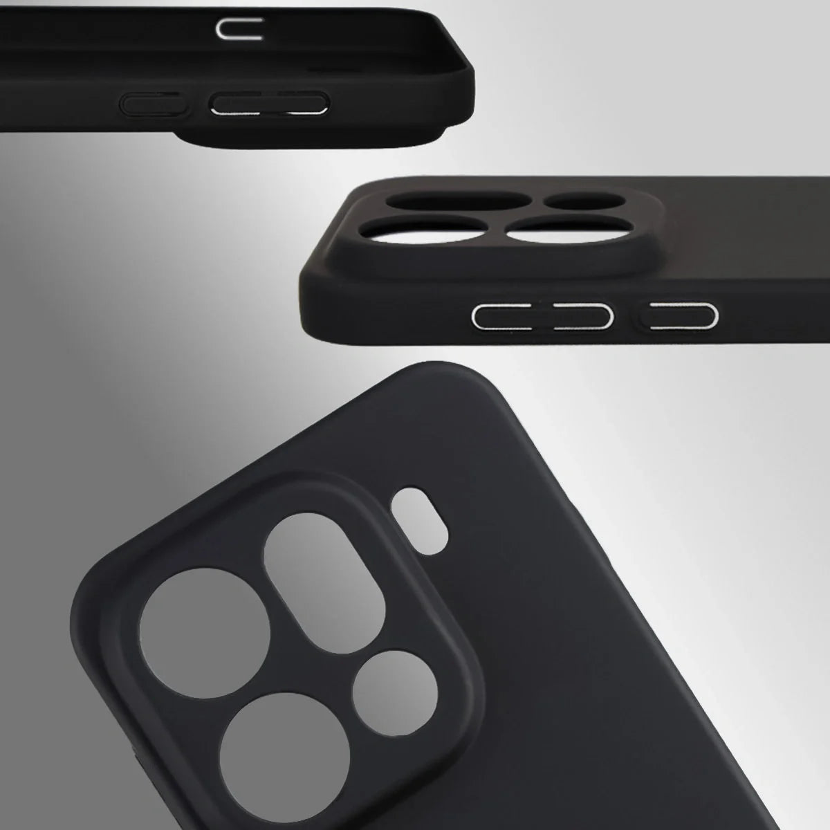 Handyhülle für Oppo Find X9 Pro, Bizon Case Lupka, Schwarz