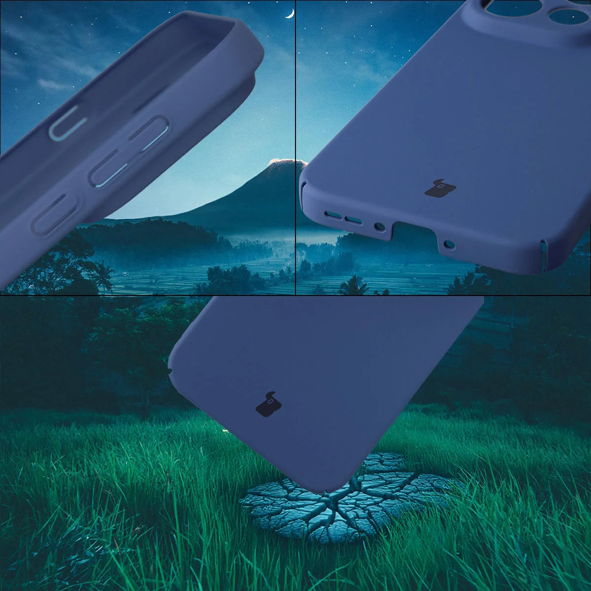 Handyhülle für Oppo Find X9 Pro, Bizon Case Lupka, Blau