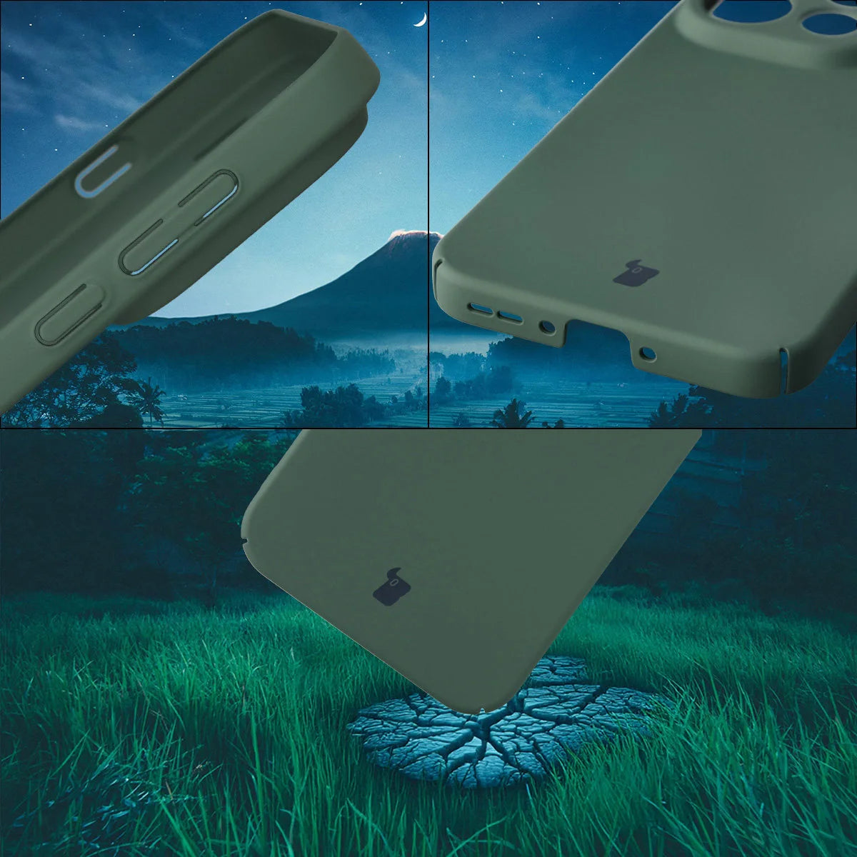 Handyhülle für Oppo Find X9 Pro, Bizon Case Lupka, Grün