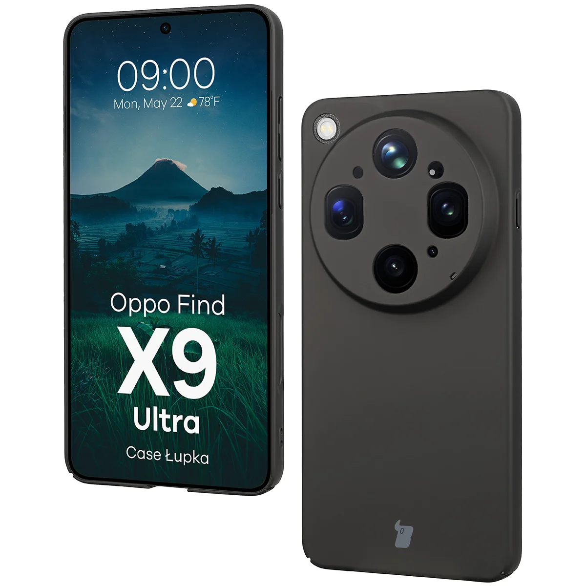 Handyhülle für Oppo Find X9 Ultra, Bizon Case Lupka, Schwarz