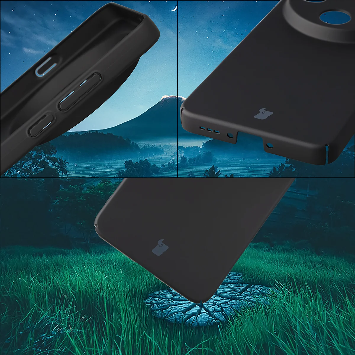 Handyhülle für Oppo Find X9 Ultra, Bizon Case Lupka, Schwarz
