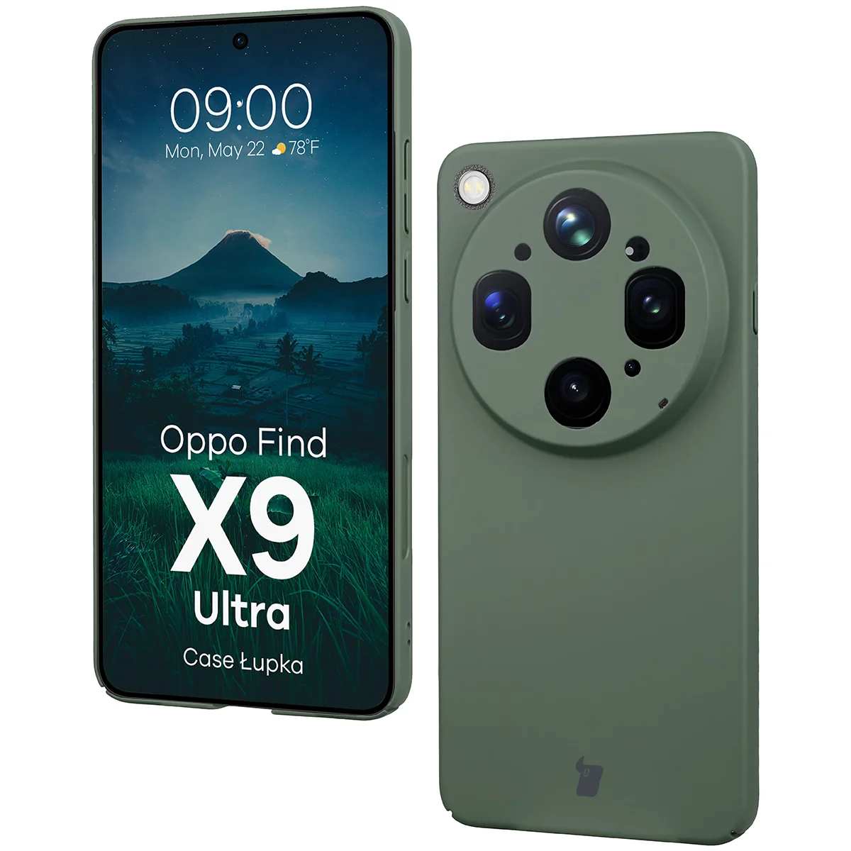 Handyhülle für Oppo Find X9 Ultra, Bizon Case Lupka, Grün
