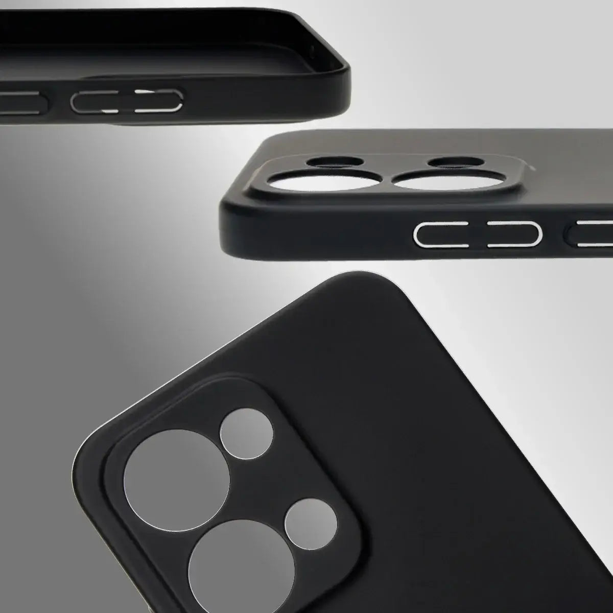 Handyhülle für Oppo Reno13, Bizon Case Lupka, Schwarz