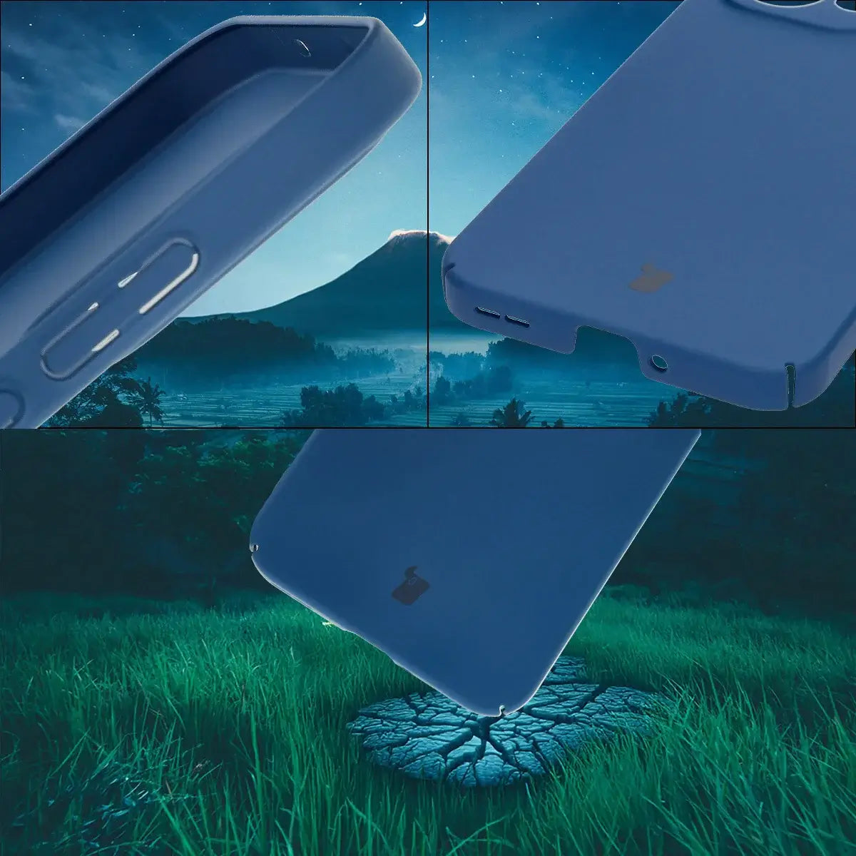 Handyhülle für Oppo Reno13, Bizon Case Lupka, Blau