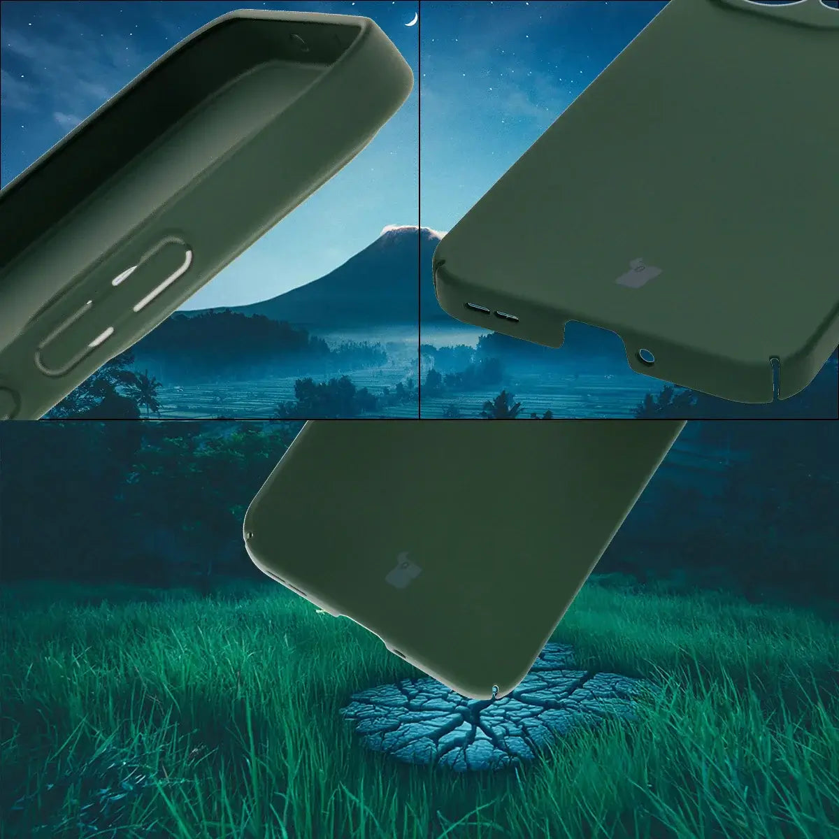 Handyhülle für Oppo Reno13, Bizon Case Lupka, Grün
