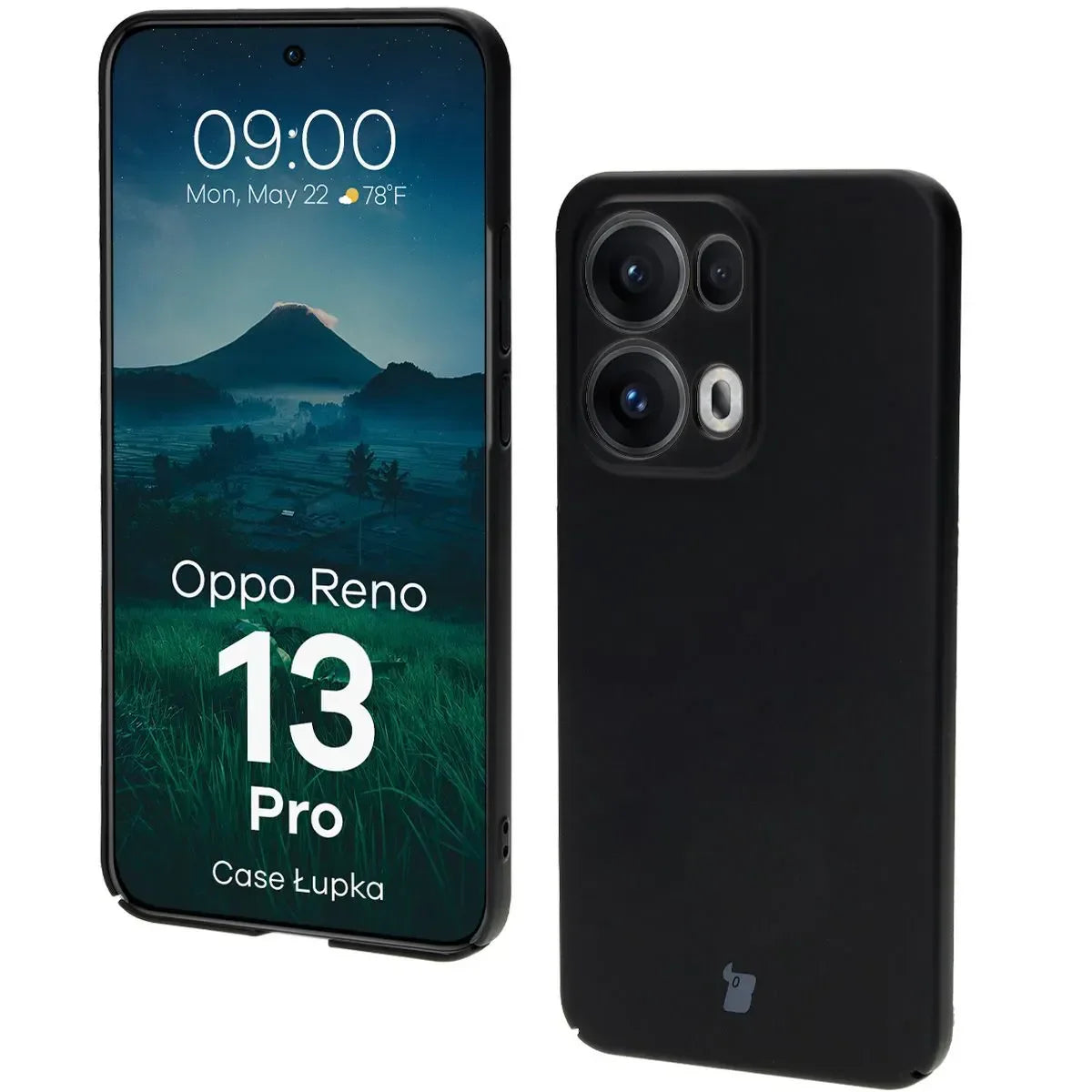 Handyhülle für Oppo Reno13 Pro, Bizon Case Lupka, Schwarz