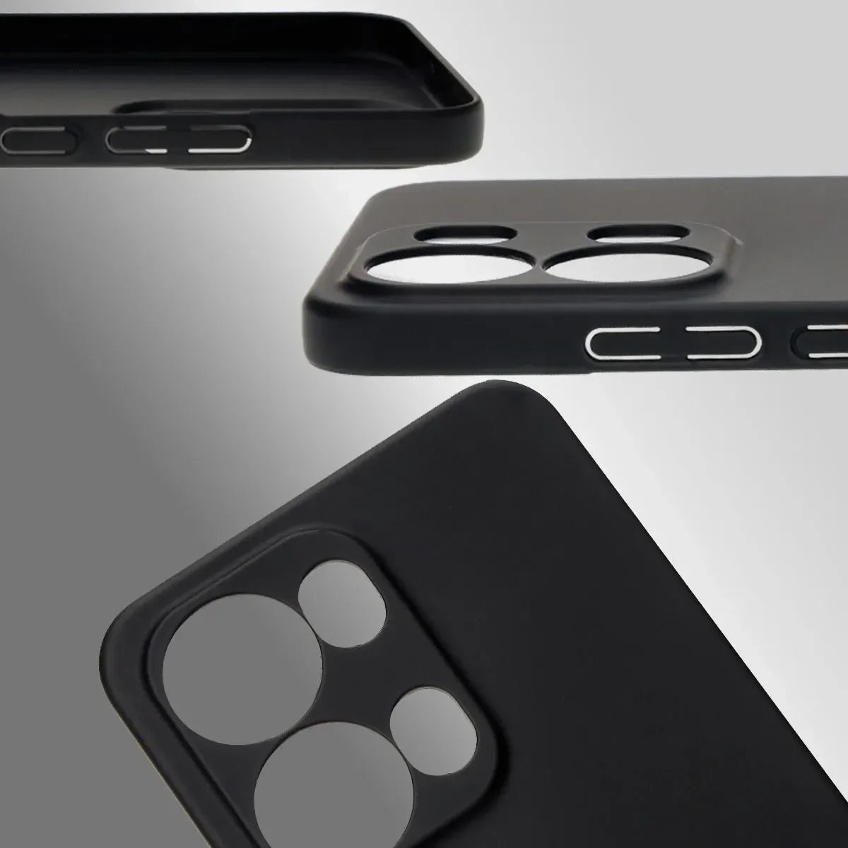 Handyhülle für Oppo Reno13 Pro, Bizon Case Lupka, Schwarz