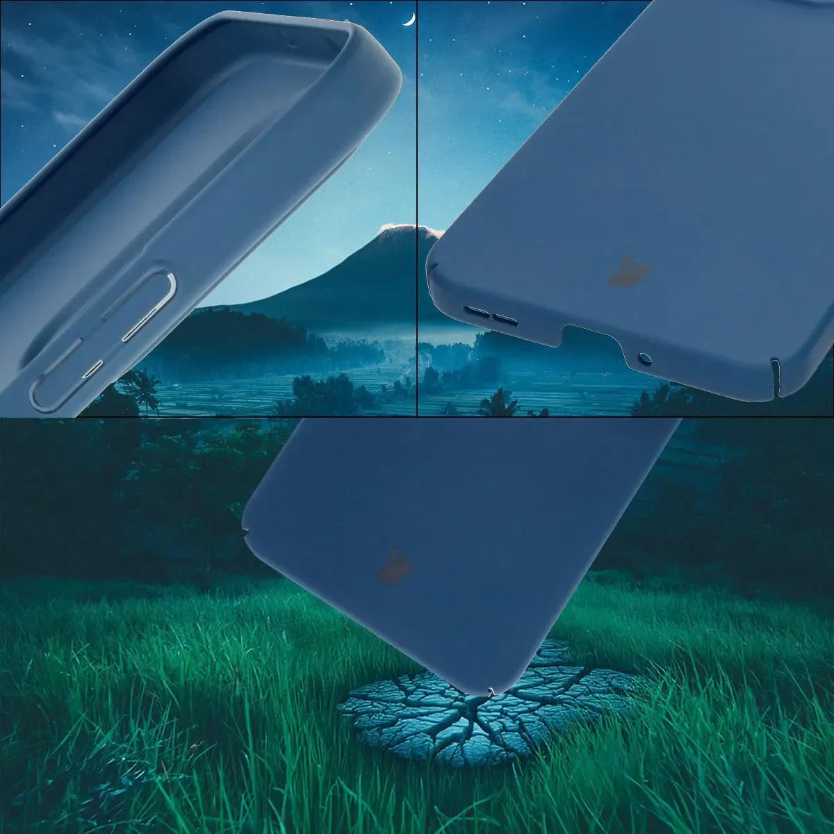 Handyhülle für Oppo Reno13 Pro, Bizon Case Lupka, Blau