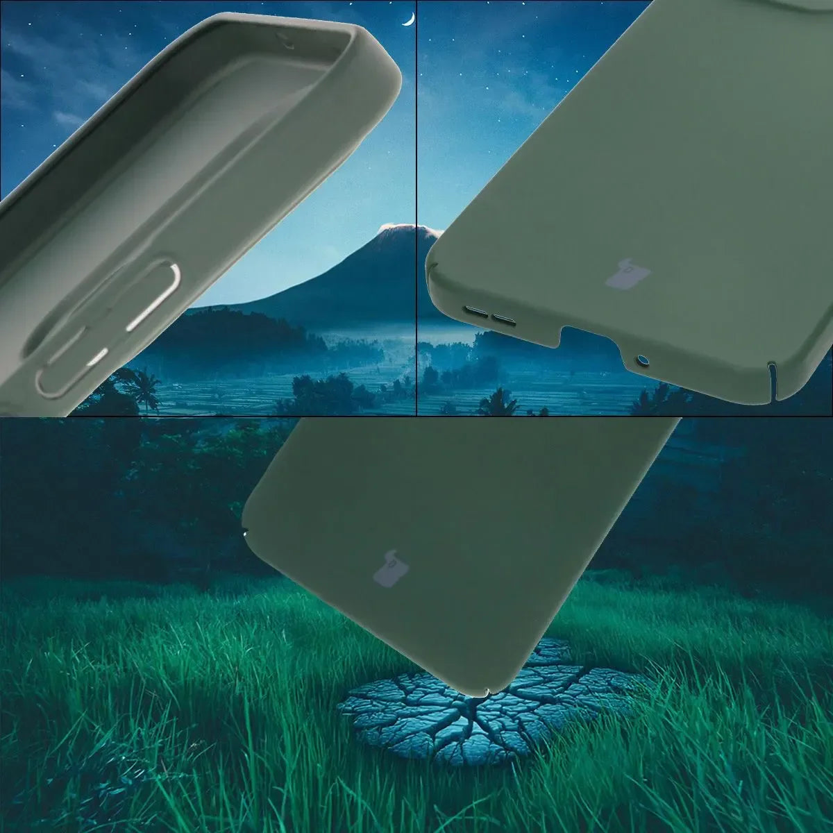 Handyhülle für Oppo Reno13 Pro, Bizon Case Lupka, Grün