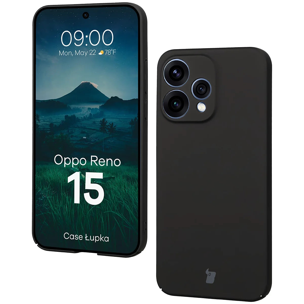Handyhülle für Oppo Reno 15, Bizon Case Lupka, Schwarz