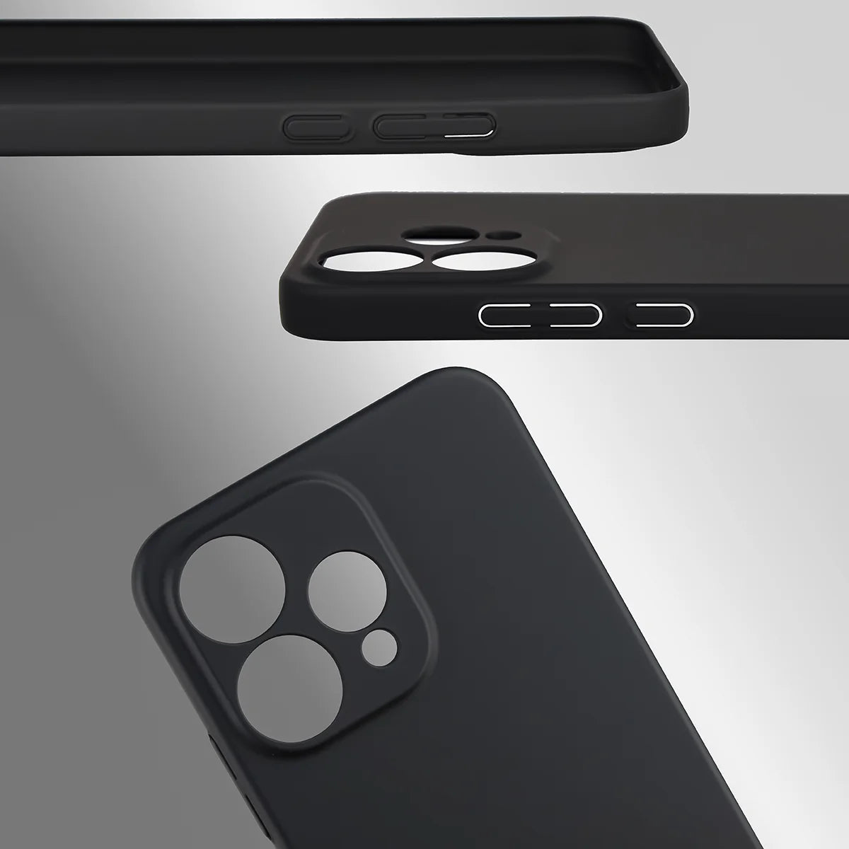 Handyhülle für Oppo Reno 15, Bizon Case Lupka, Schwarz
