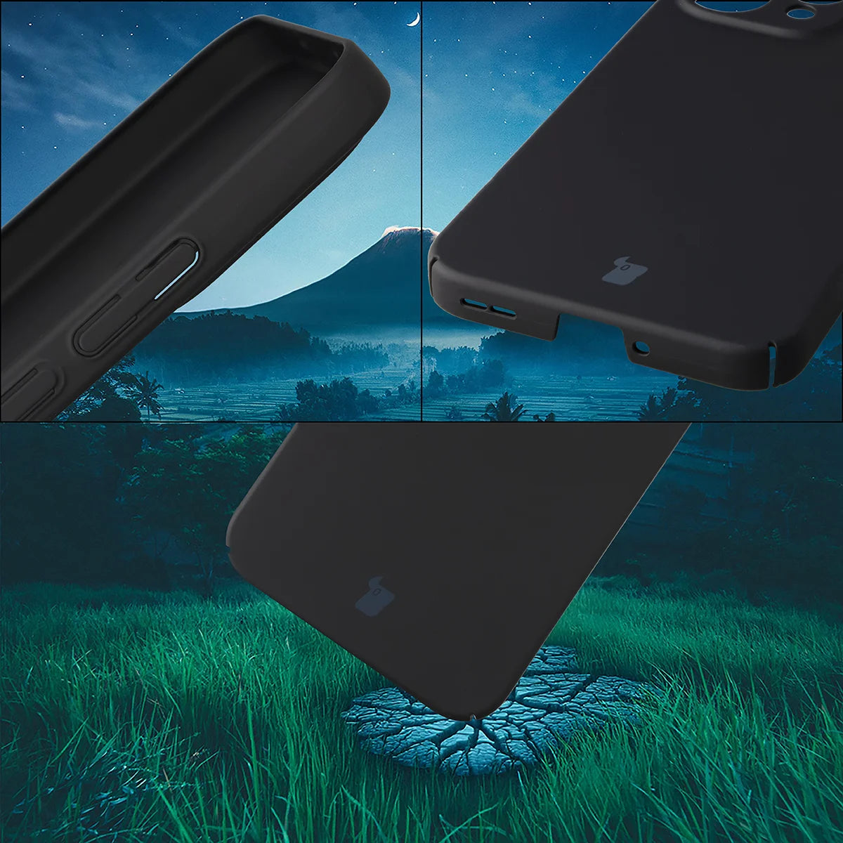 Handyhülle für Oppo Reno 15, Bizon Case Lupka, Schwarz