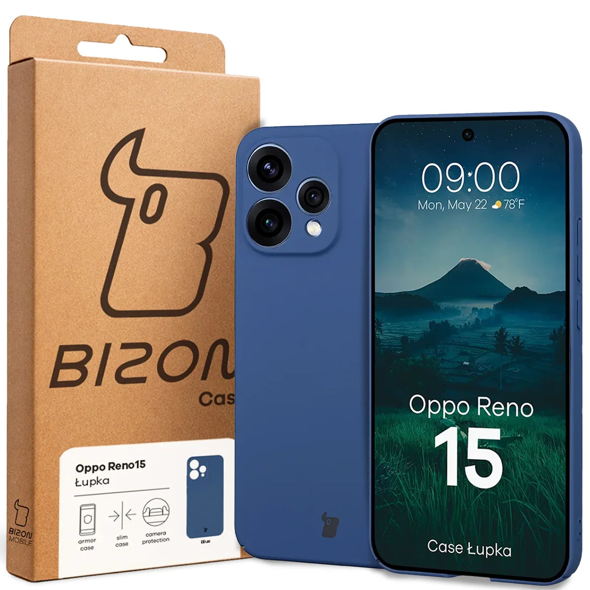 Handyhülle für Oppo Reno 15, Bizon Case Lupka, Blau