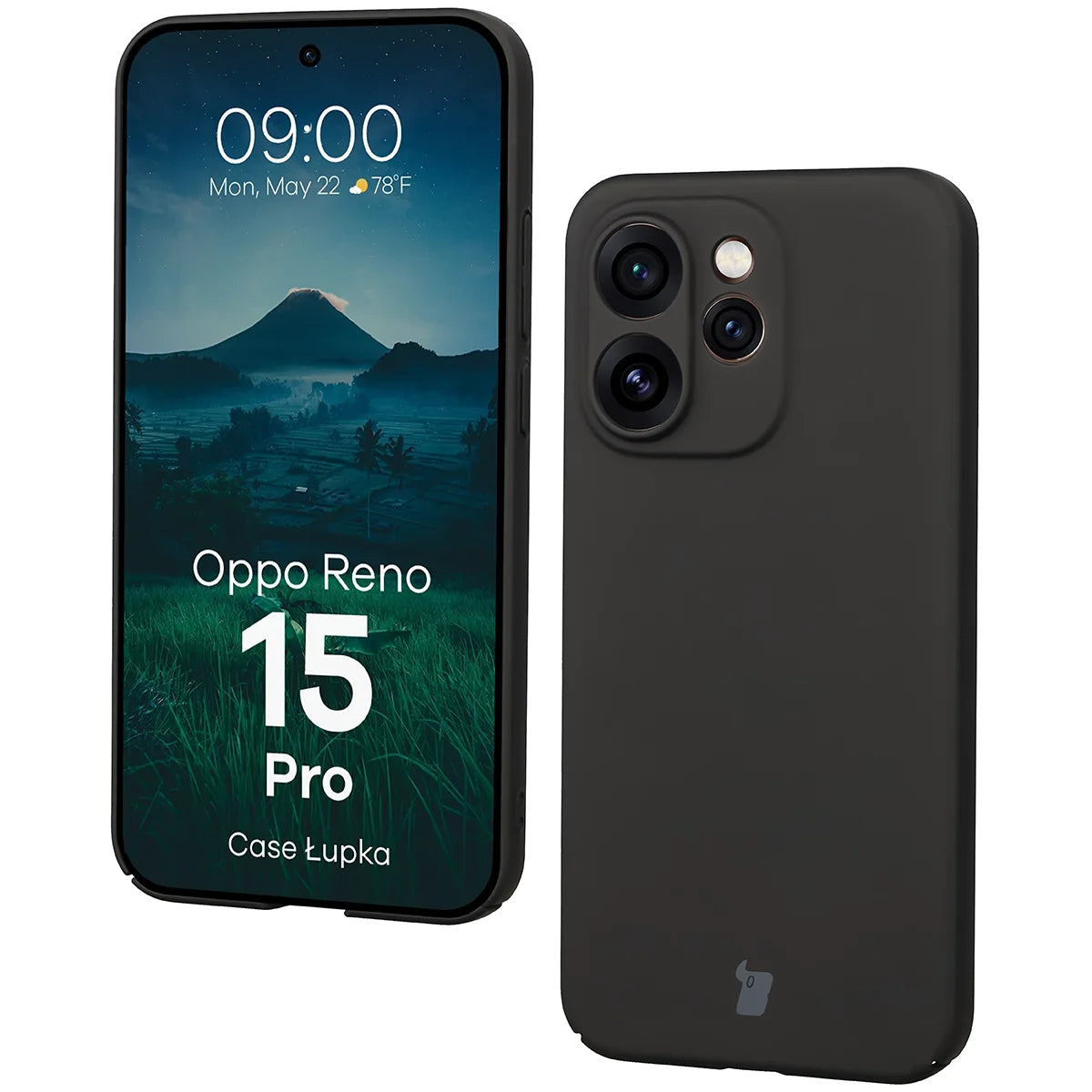 Handyhülle für Oppo Reno 15 Pro, Bizon Case Lupka, Schwarz