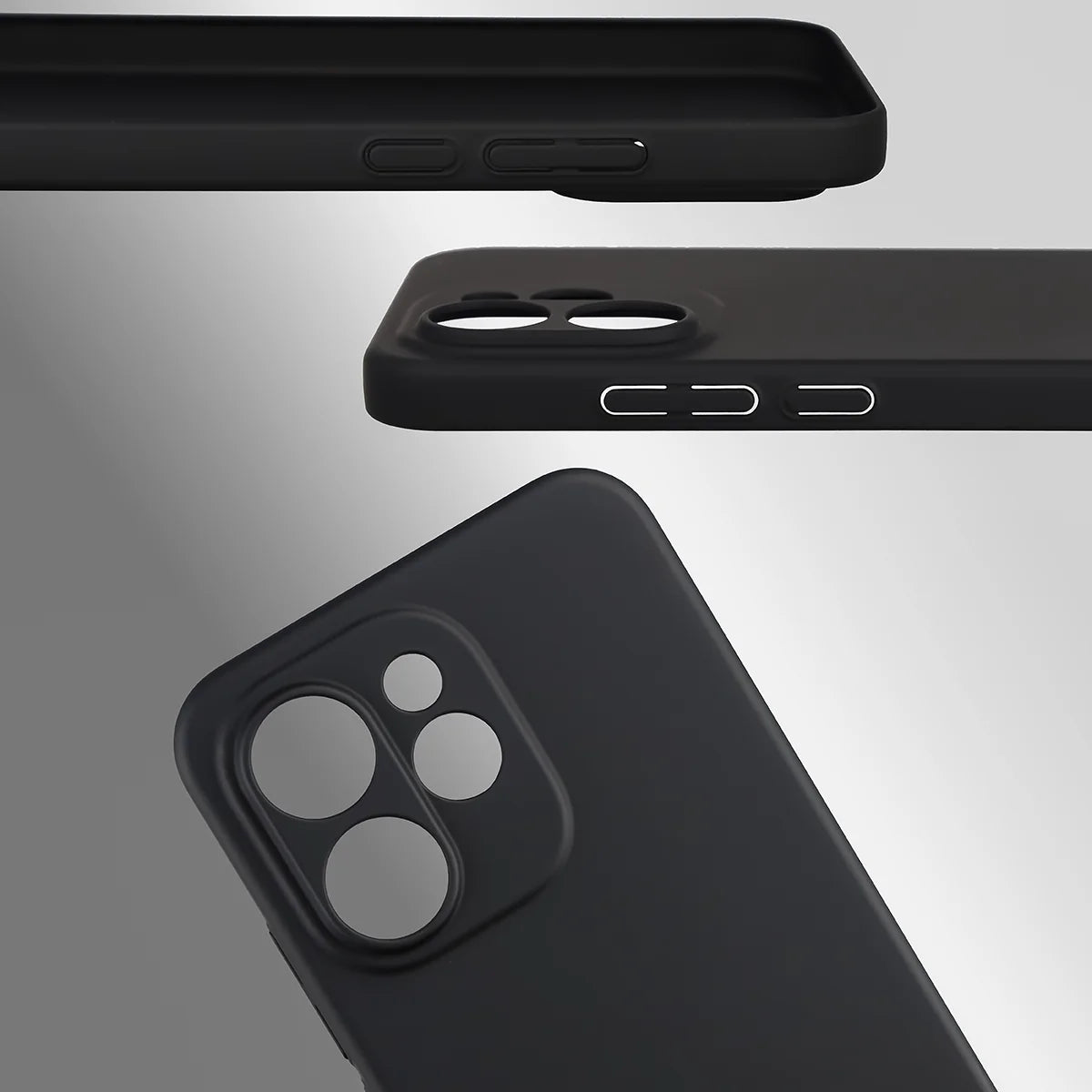 Handyhülle für Oppo Reno 15 Pro, Bizon Case Lupka, Schwarz