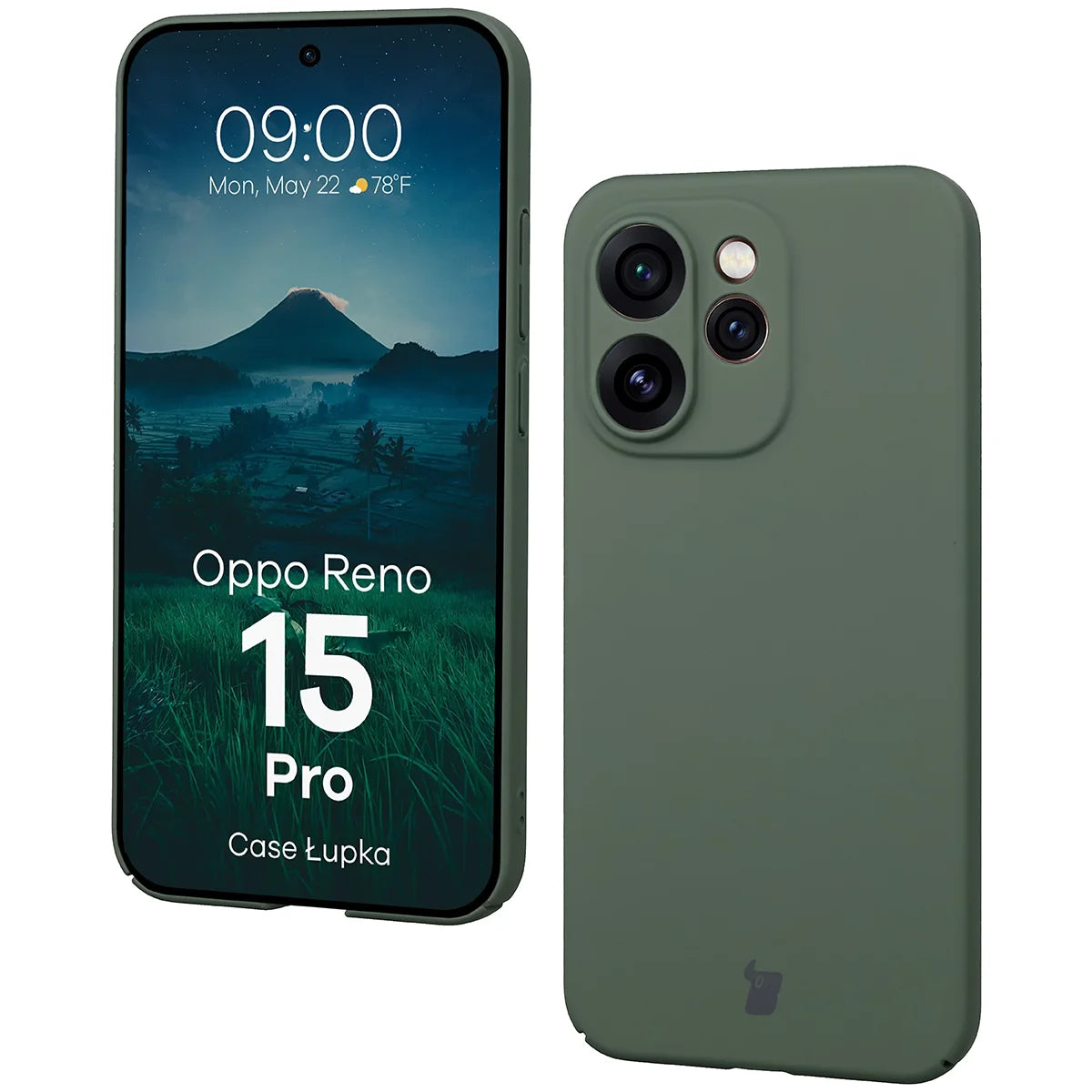Handyhülle für Oppo Reno 15 Pro, Bizon Case Lupka, Grün