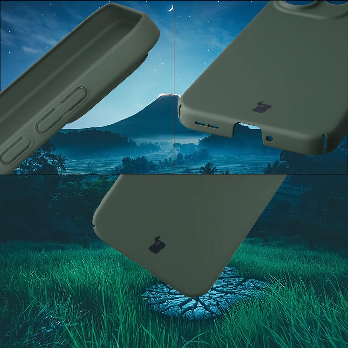 Handyhülle für Oppo Reno 15 Pro, Bizon Case Lupka, Grün