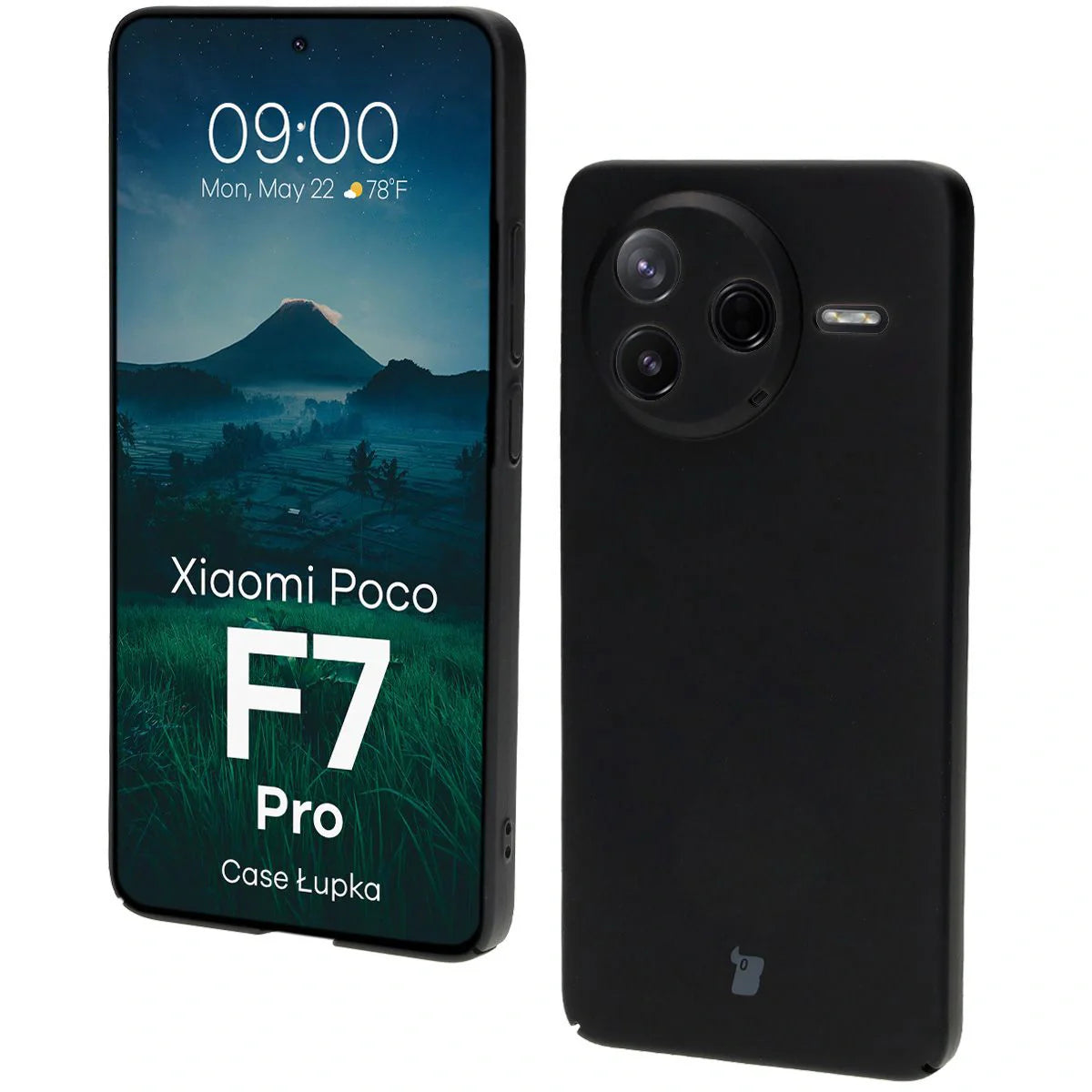 Handyhülle für Xiaomi Poco F7 Pro, Bizon Case Lupka, Schwarz