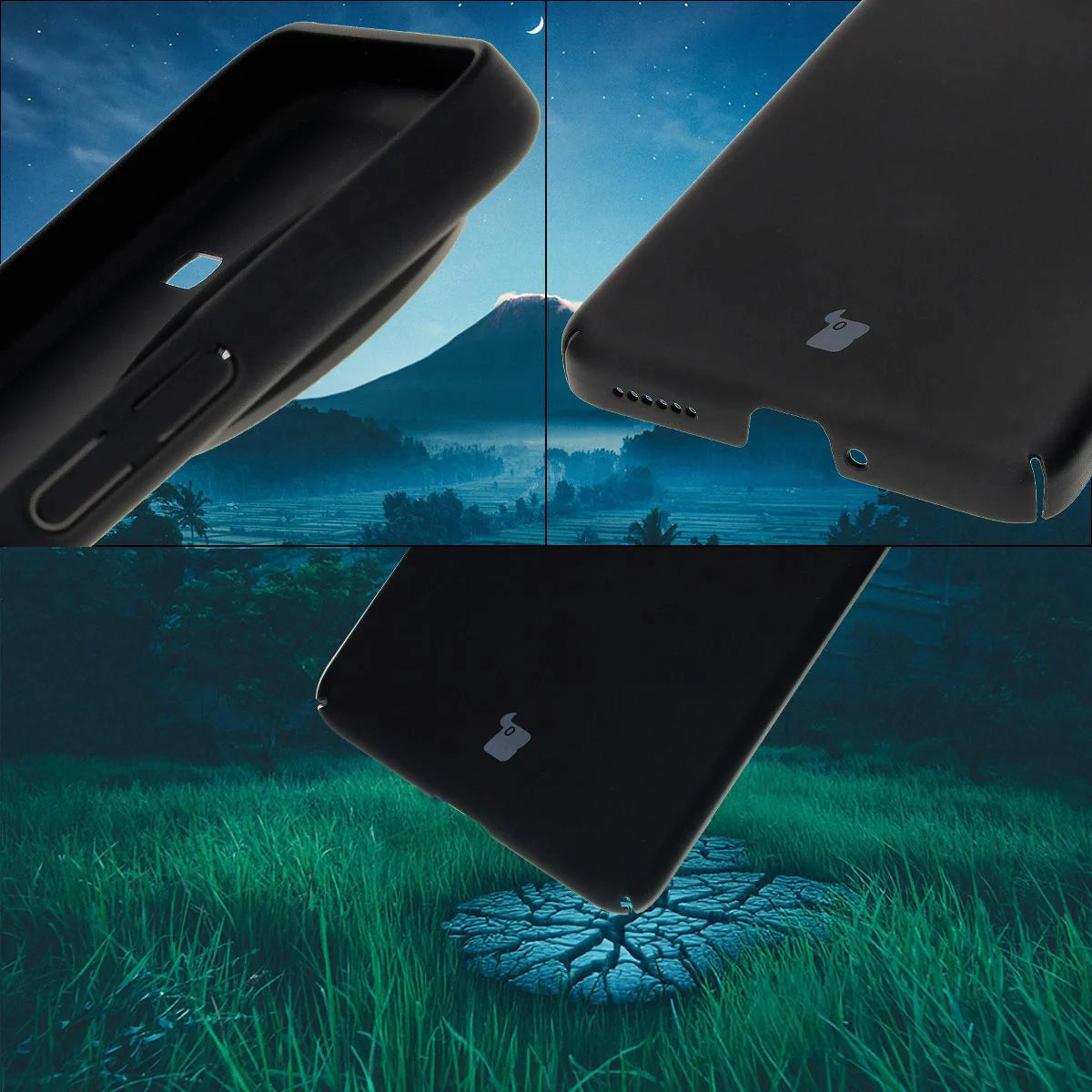 Handyhülle für Xiaomi Poco F7 Pro, Bizon Case Lupka, Schwarz
