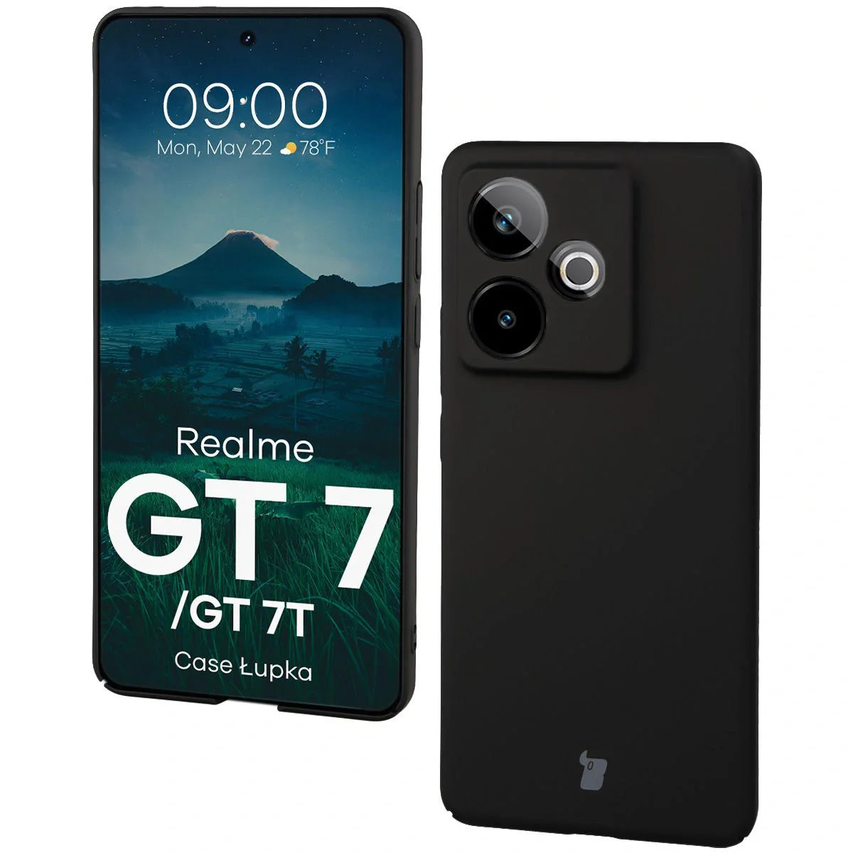 Handyhülle für Realme GT 7 / 7T, Bizon Case Lupka, Schwarz