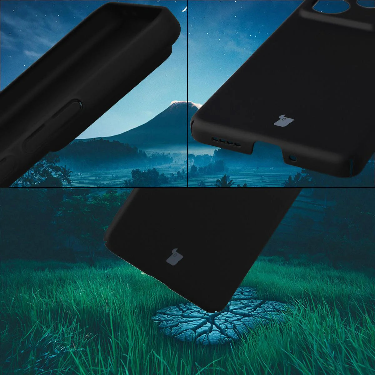 Handyhülle für Realme GT 7 / 7T, Bizon Case Lupka, Schwarz