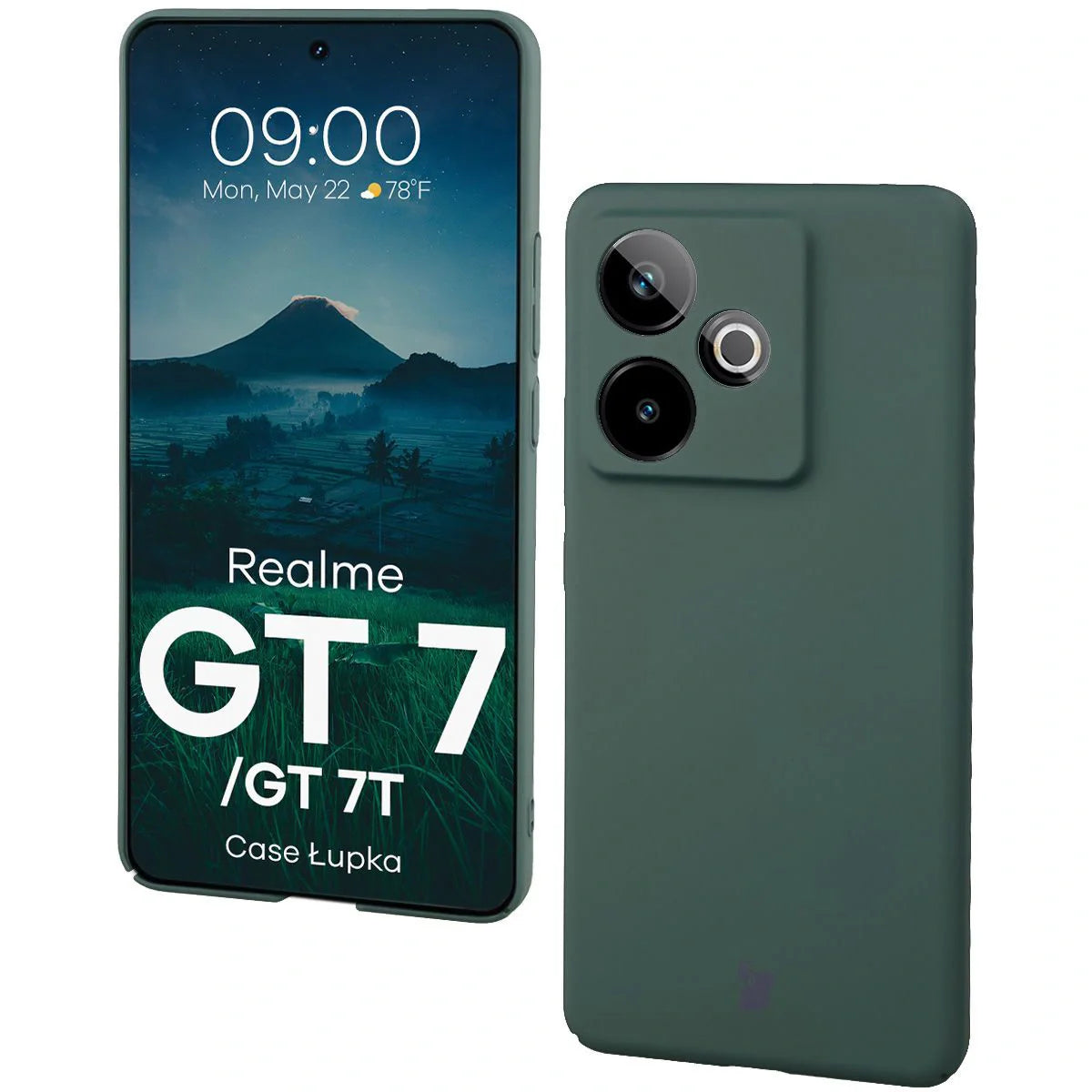 Handyhülle für Realme GT 7 / 7T, Bizon Case Lupka, Grün